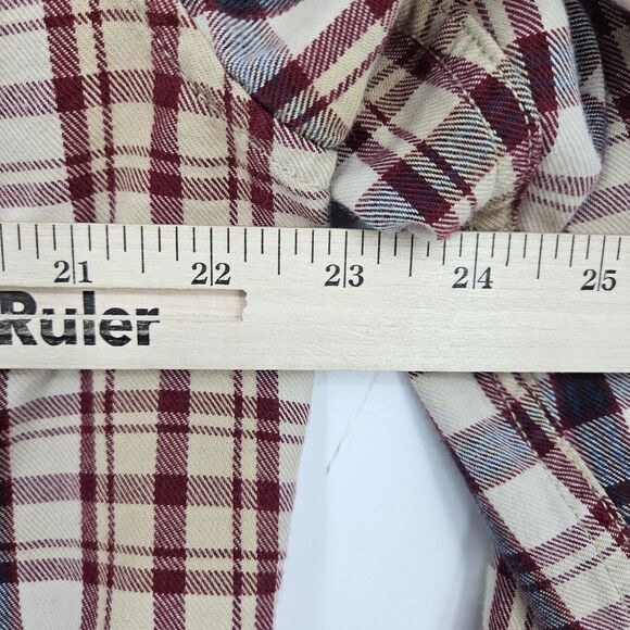 Pendleton Shirt Mens Medium White Maroon Plaid Button Down Long‎ Sleeve Surf M - Picture 8 of 10